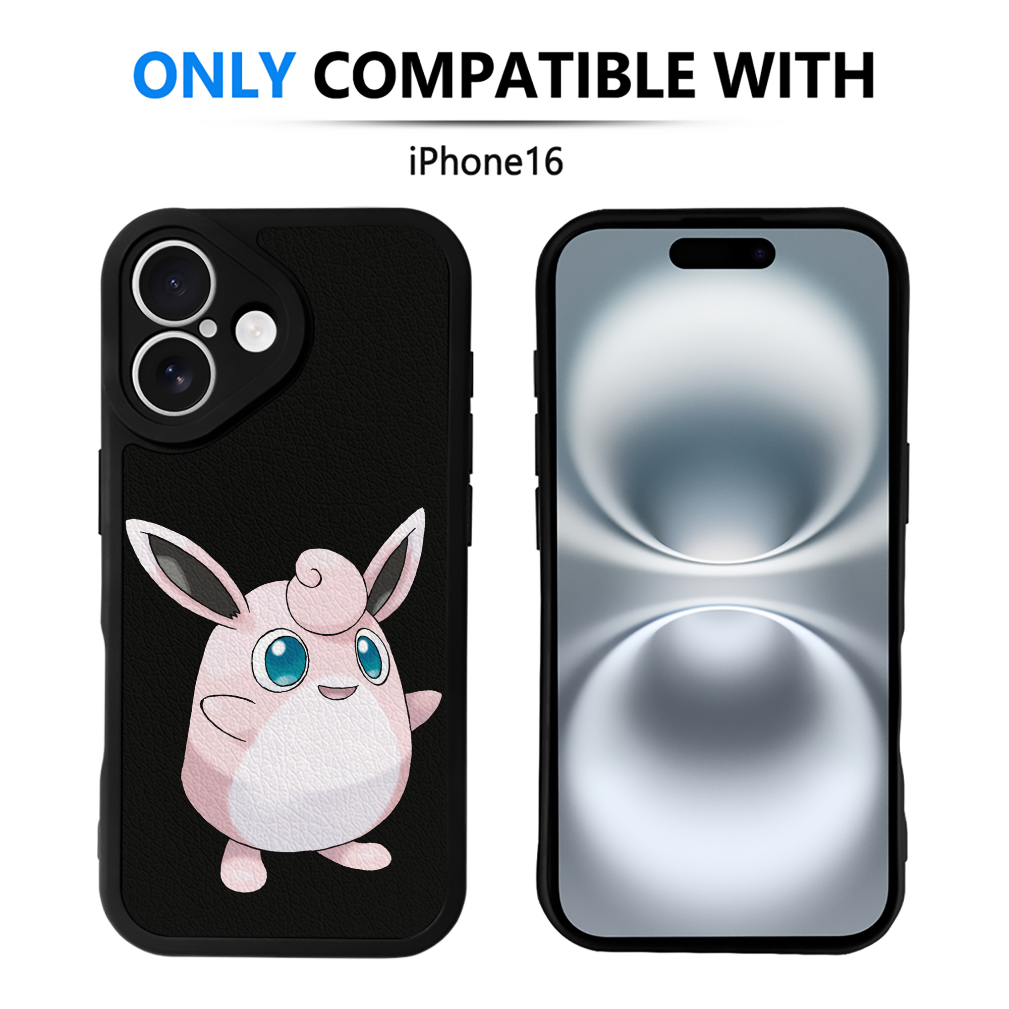 （画像用） ポケットモンスター Pokémon 【iPhone 16シリーズ対応】シリコンスマホケース（レザー調） 材質：シリコン
